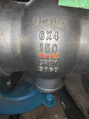 6x4 - 150# Flo-Tite Ball / V-Ball Valve Air Operated Unused