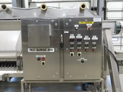 FEC Sanitary Food Grade Granulator 30" Apron Feeder Stainless Conveyor Surge Bin