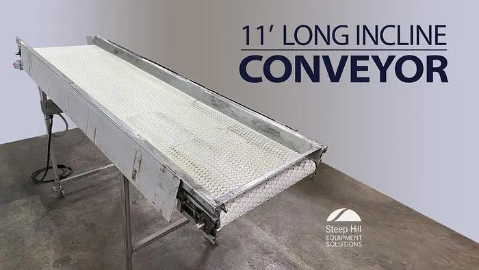 11' L Crescent-Top Incline Conveyor