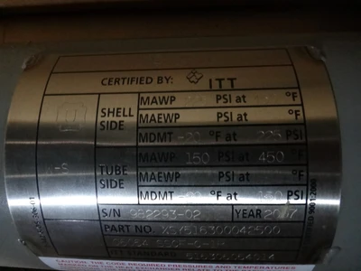 2007 ITT Standard Heat Exchanger