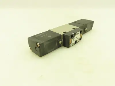 SMC VFS2300-5FZ Pneumatic Air Solenoid Spool Valve Manifold Mount 24VDC Coil