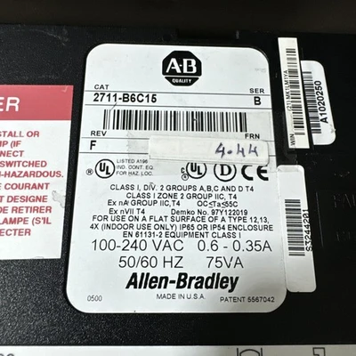 USED Allen-Bradley 2711-B6C15