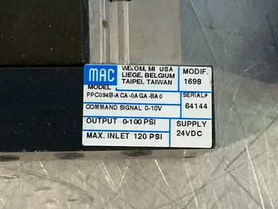 Used MAC VALVES PPC0S4BACA0AGABA0 Solenoid Regulators Ohio US | HGR 24 #1326081