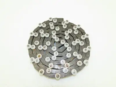 Tsubaki RF2040S-1LPSR-T-CP Chain Outboard Rollers 10' Long 1" Double Pitch *PICS