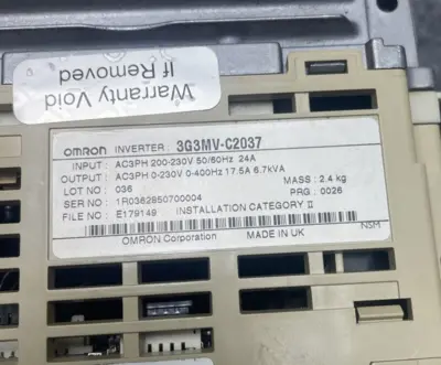 Used Omron 3G3MV-C2037 Variable Speed Drives California US | Davliegogo LLC #1705290