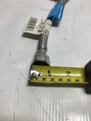 WATTS lot of 4 12″Braided Stainless Hose Toilet Connector 3/8″x7/8″