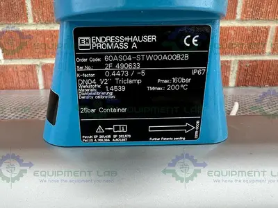 USED ENDRESS + HAUSER PROMASS 60 AS04 MASS FLOWMETER W/ CONDUCTIVITY SENSOR