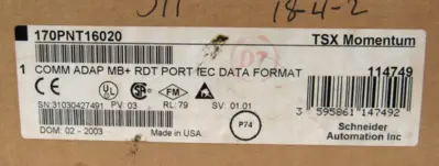 NEW SCHNEIDER ELECTRIC 170 PNT 160 20 COMMUNICATION ADAPTER 170PNT16020