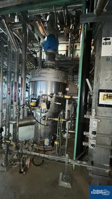 USED Buss ChemTech 6.3 Sq Meter / 67 Sq Ft Buss SMS Thin Film Evaporator, 904L S/S, 3.2/16 Bar