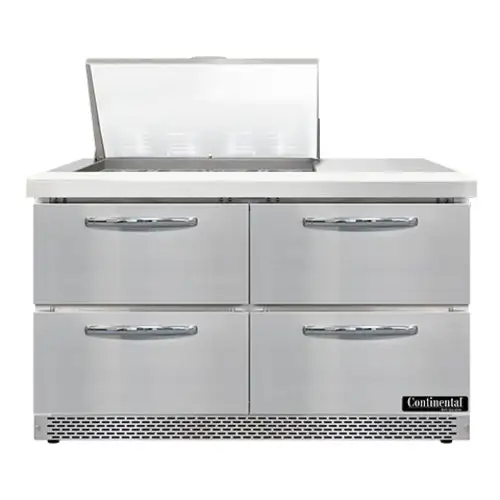 Continental SW48N12M-FB-D 48" Sandwich/salad Prep Table W/ Refrigerated Base, 115v