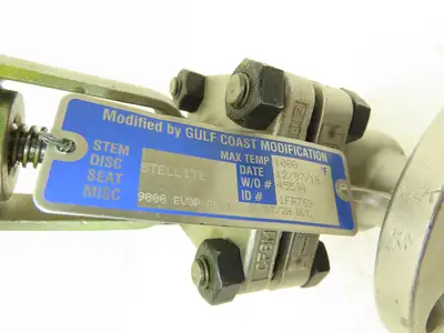 PK Valve 150RF10SL-TFE Stainless Gate Valve 1" Flanged 275psi Rising Stem