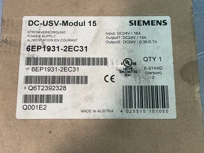 Used SIEMENS 6EP19312EC31 Uninterruptible Power Supplies Ohio US | HGR 24 #1266531