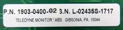 NEW TELEDYNE MONITOR LABS 1903-0400-02 CIRCUIT BOARD 1903040002