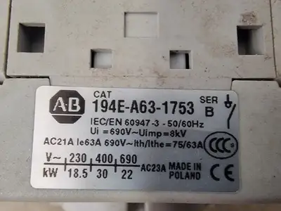 USED ALLEN-BRADLEY 194E-A63-1753-6N