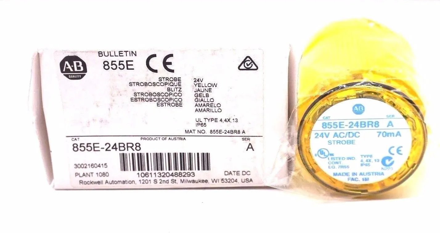 NEW ALLEN BRADLEY 855E-24BR8 STACK LIGHT SER.A 855E24BR8