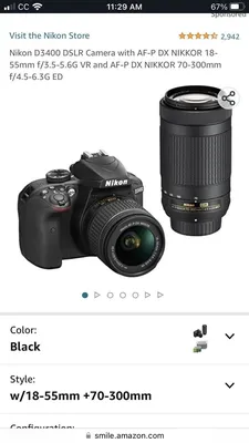 Nikon D3400 DSLR Bundle- 3 lenses, Camera Bag, Etc… Excellent Condition!!!!