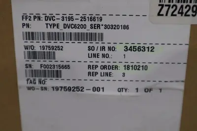 EMERSON FISHER TYPE DVC 6215 POSITIONER REMOTE TRAVEL SENSOR - GF435