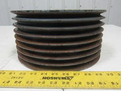 8/5V11.8-F 8 Groove Bushed Bore Pulley Sheave