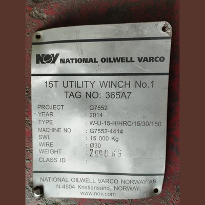 NOV Hydraulic Winch Package