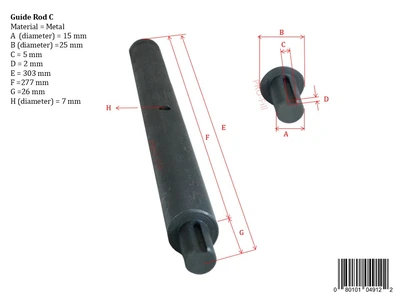 USED PRO-FILL INC GUIDE ROD D (256MM)