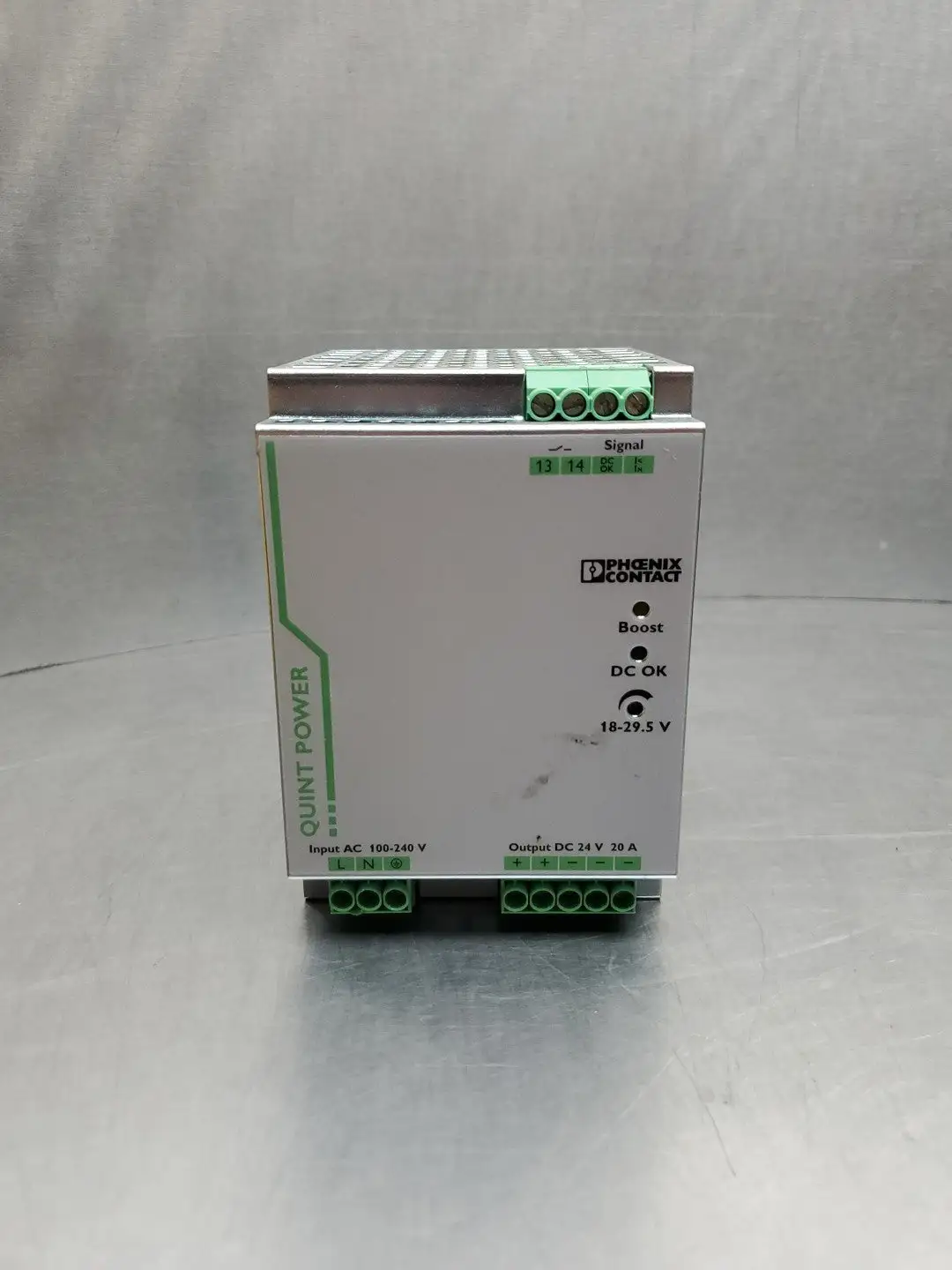 Used Phoenix Contact QUINT-PS/1AC/24DC/20 Power Supply, 24VDC, 20A DIN Rail Power Supplies South Carolina US | Palmetto Automation #1543822