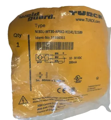 NEW TURCK NI30U-MT30-AP6X2-H1141/S1589 INDUCTIVE SENSOR 16466351