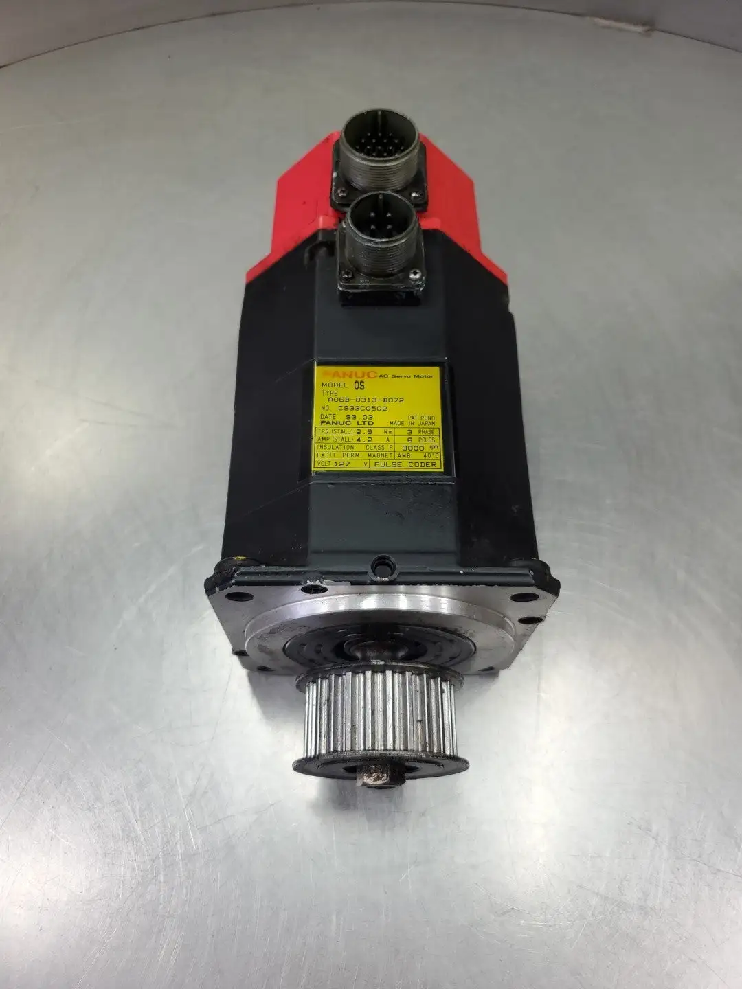 USED FANUC A06B-0313-B072 Model OS Servo Motor, 3000RPM, 127V
