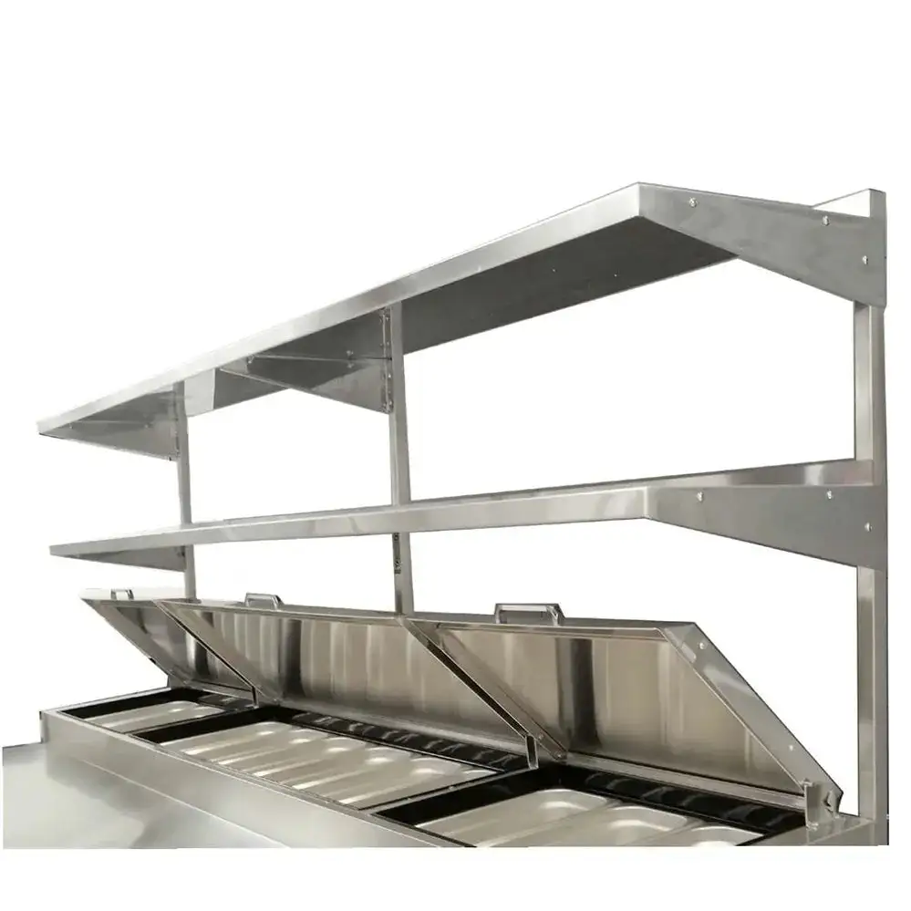 New | in-Stock Atosa New Atosa MROS-67P Stainless Steel Double Overshelf for Pizza Prep Tables Food, Restaurant, & Bakery Parts & Accessories Illinois US | Falcon Restaurant Supply #1375353