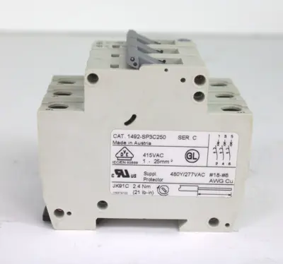 Allen Bradley 1492-SP3C250 3 Pole 25 Amp 480Y/277Vac Ser C Circuit Breaker