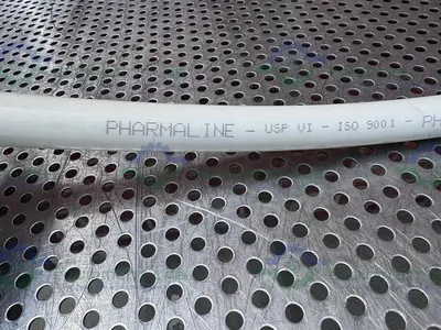 USED AFLEX PHARMALINE 54037 PTFE HOSE 24" W/ 1/2" SANITARY FITTING