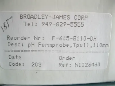 NEW Broadley James F615-B110-DH