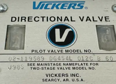 NEW VICKERS DG4S4L-012C-B-60 DIRECTIONAL VALVE 02-119589