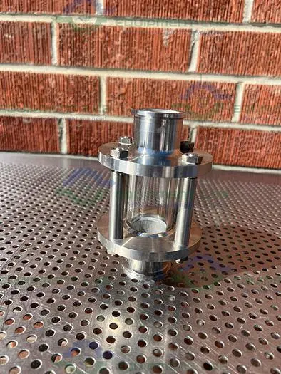 Used 316L STAINLESS STEEL SINGLE WALL  IN LINE SIGHT GLASS W/ 1 1/2" SANITARY FITTING Glassware - Other | Equipment Lab #486424