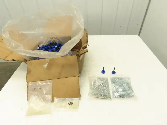 1-1/8" Blue Plastic Leveling Feet 1/4-20 Threaded Stud  Lot of 480
