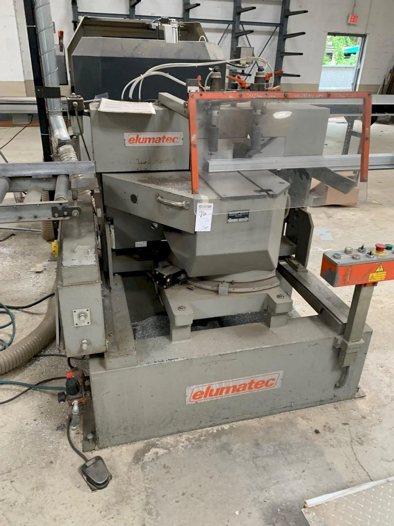 420 mm Blade Dia., Elumatec Upcut Non-Ferrous Semi-Automatic Circular Saw, Model MGS-105