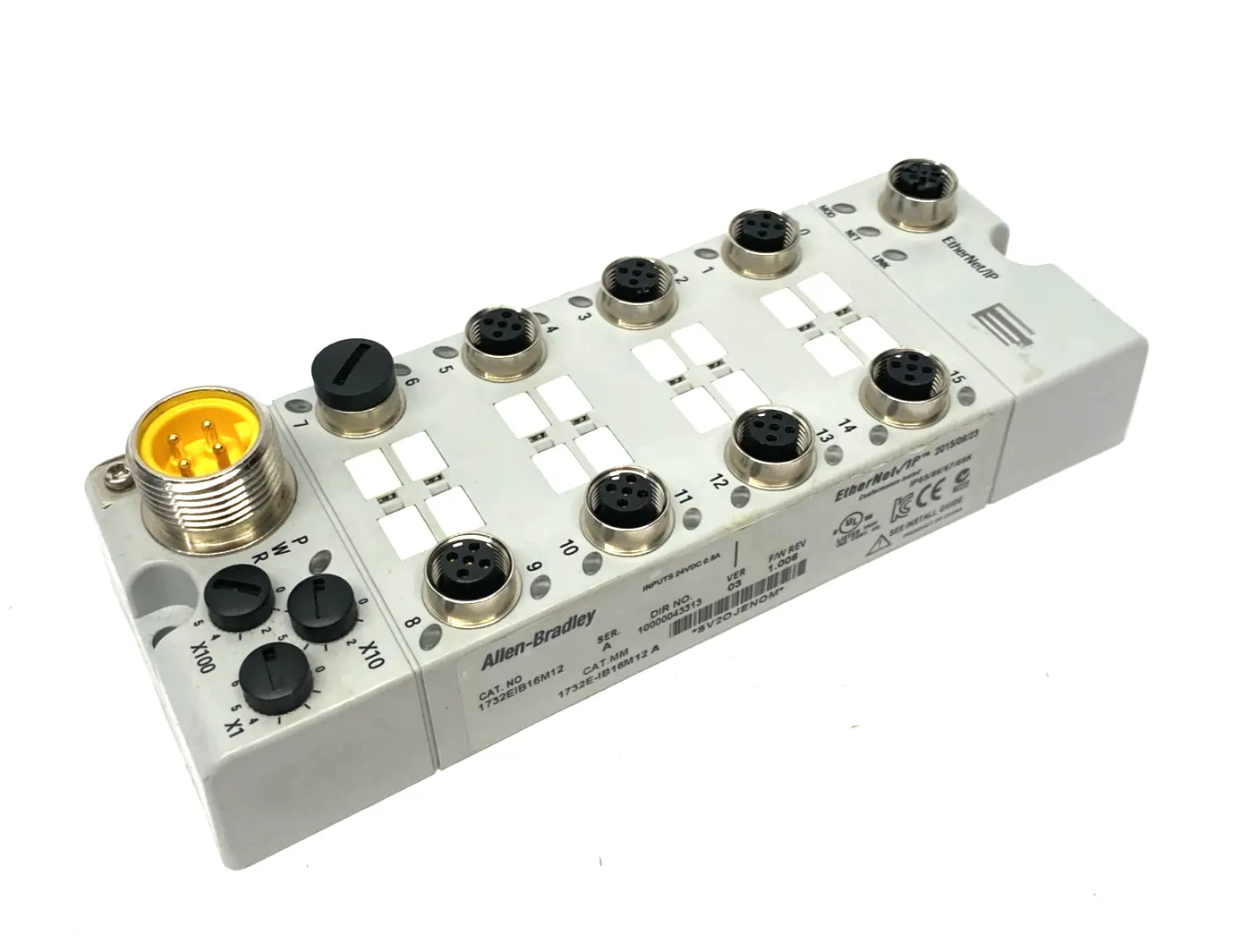 USED ALLEN-BRADLEY SER. A AMORBLOCK 16-POINT INPUT MODULE, ETHERNET/IP