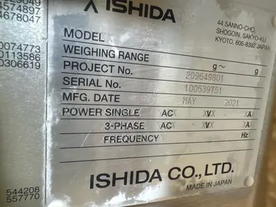 Used 2021 Ishida CCW-RV-210W-1S/30-WP Scales Illinois US | M&M Equipment Corp. #1267191