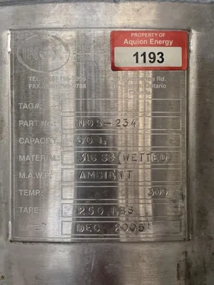 Inox 60 Liters 60 Liter Inox Kettle, 316 S/s