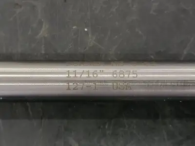 11/16in. x 10-1/2in. Right-Spiral Chucking Reamer, 0.6875in. Dia. Str. Shank