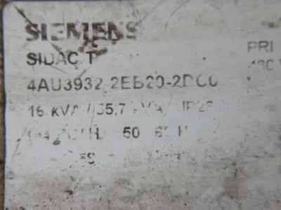 USED SIEMENS 4AU3932-2EB20-2DC0