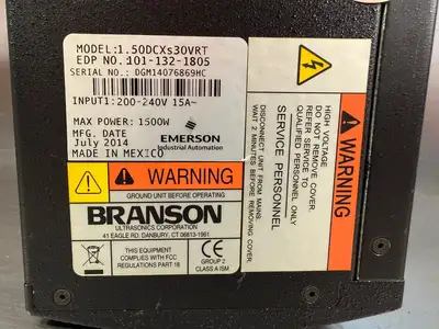 Branson 1.50DCXs30VRT Power Supply 200-240V 1500W 15A (8.2.7)