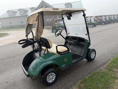 (1) 2019 E-Z-Go EFI golf cart with a Kawasaki gas engine, model 657061G01, includes canopy, fold-dow...