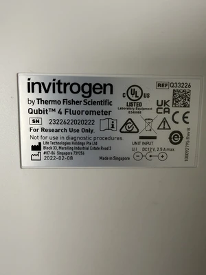 Used Thermo Scientific Q33226 Spectrophotometer (UV-Vis, Fluor) Missouri US | BioLabTek #805301