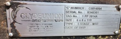 USED SULZER BINGHAM 6X8X11 MSD