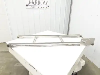50mm Aluminum Dual Belt Conveyor 40mm Twin Belt 18"OAW 59.5"L No Drive
