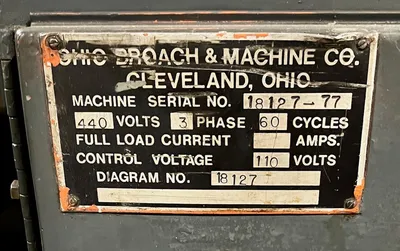 USED 1977 OHIO BROACH HC1048RR