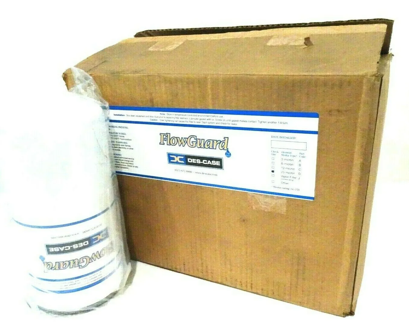 LOT OF 6 NEW FLOWGUARD DES-CASE FD-DF FILTER ELEMENTS