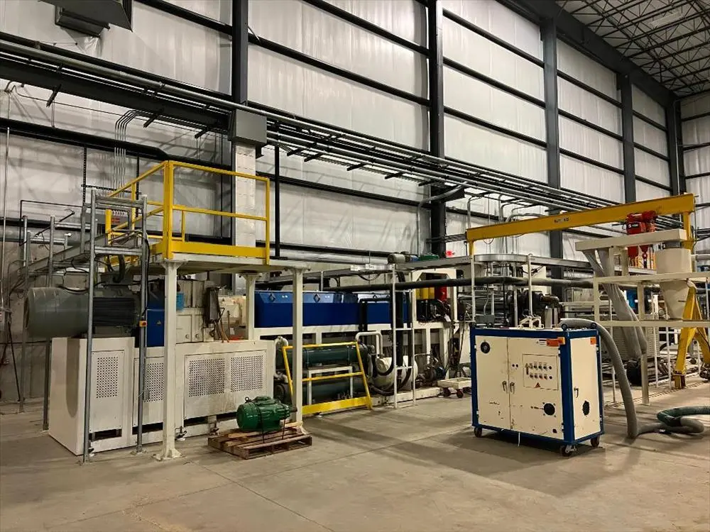 USED 2017 CHIN CHANG,  XALOY, ALLEN BRADLEY, ADVANTAGE (3) ROLL CHROME DOWNSTACK CALENDAR, EACH ROLL 20" DIAMETER X 55" WIDTH; H