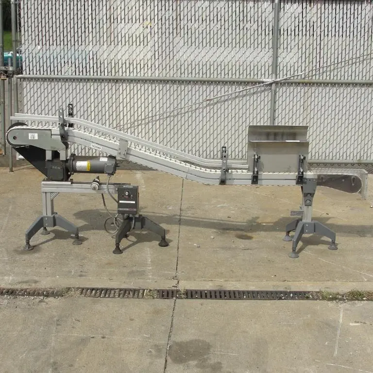 SPC6882  Conveyor inclined belt conveyor Aluminum, 4" w x 92" l, 32.75" discharge height