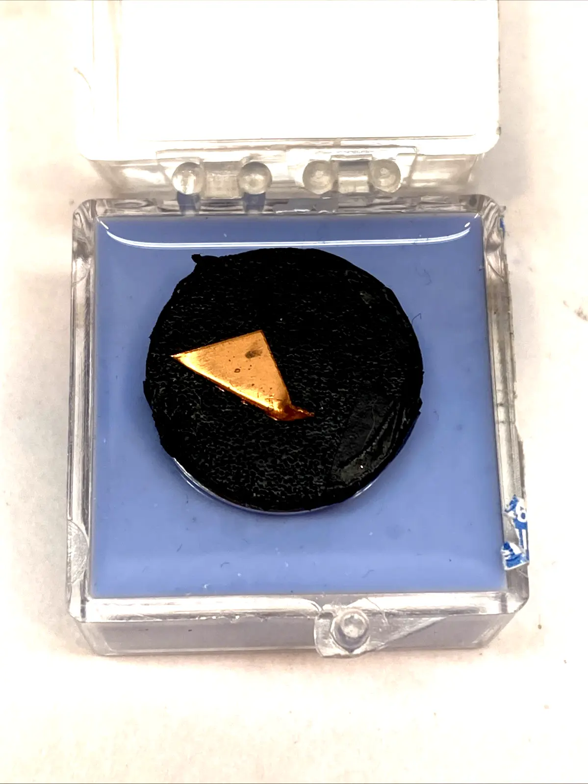 USED TED PELLA SEM GOLD ON CARBON TEST SPECIMEN HIGH RESOLUTION MOUNT F